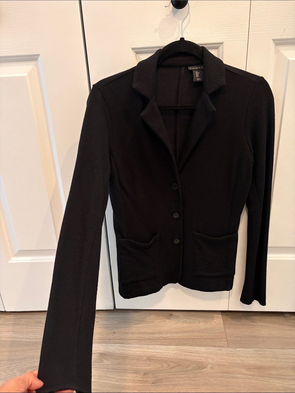 Tahari Cozy Classic Black Women's Blazer Jacket - S